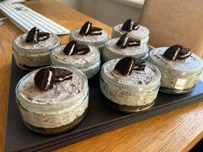 Mini cheesecake me biskota Oreo