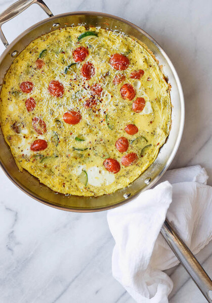 Fritatë me domate dhe kungulleshka