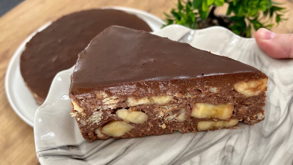 Ëmbëlsirë me Biskota , Puding dhe Banane