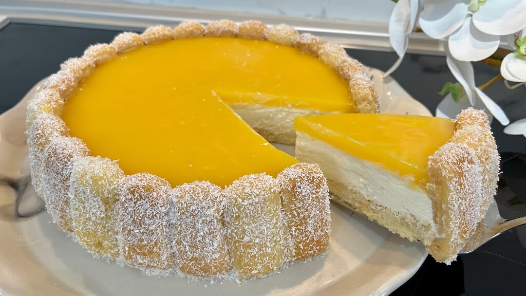 Ëmbëlsirë freskuese pa pjekje me shije portokalli