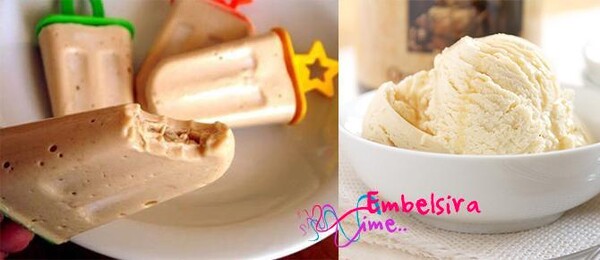 Akullore me banane dhe lëng frutash