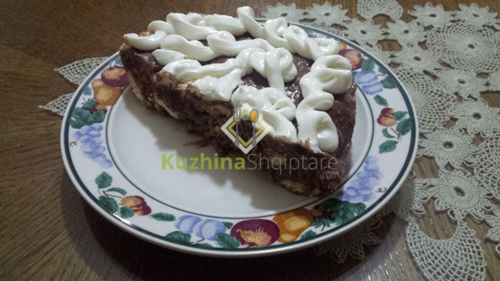 Puding çokollate me biskota