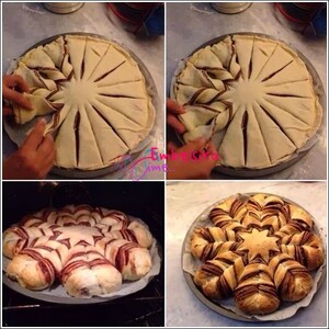 Buke ne formen e lules me nutella