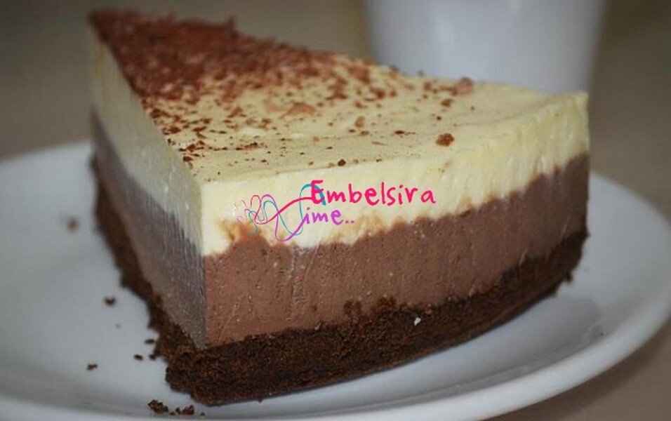 Tortë me tri lloje të çokollates