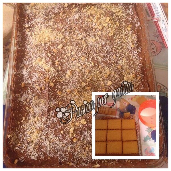 Marjola ka pregatitur nje embelsire me biskota.