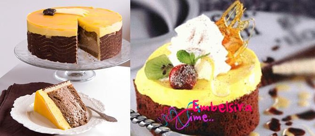 Mousse çokollatë me krem limoni